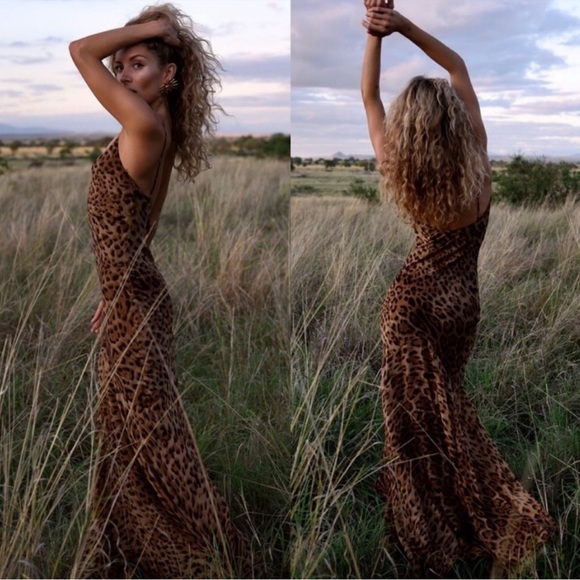 Rat & Boa Dresses & Skirts - Rat & Boa Valentina leopard dress gown 100% silk S Small